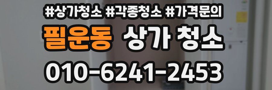 필운동 상가 청소