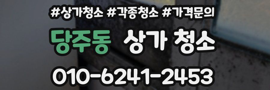 당주동 상가 청소