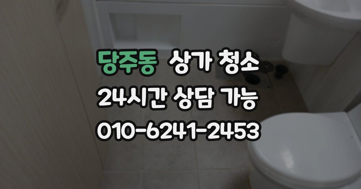 당주동 상가 청소