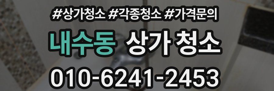 내수동 상가 청소