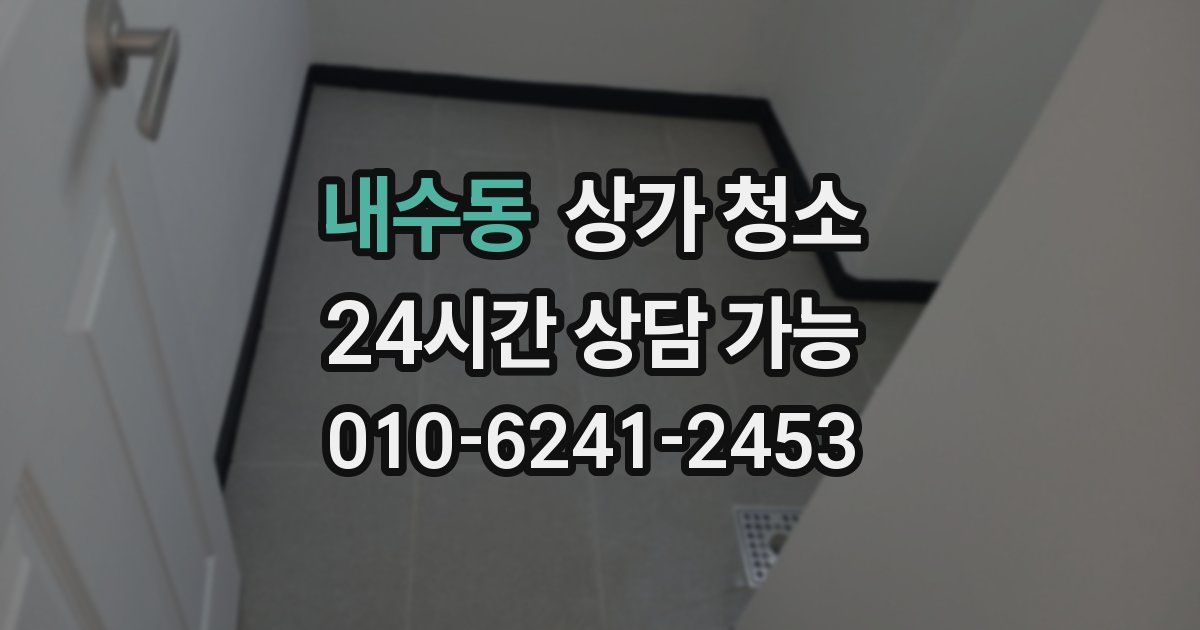 내수동 상가 청소