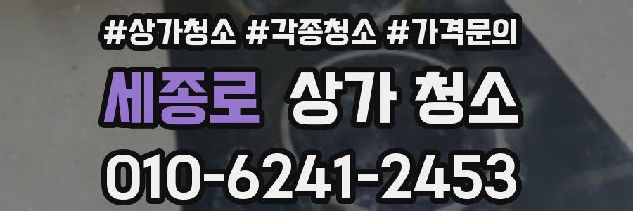세종로 상가 청소