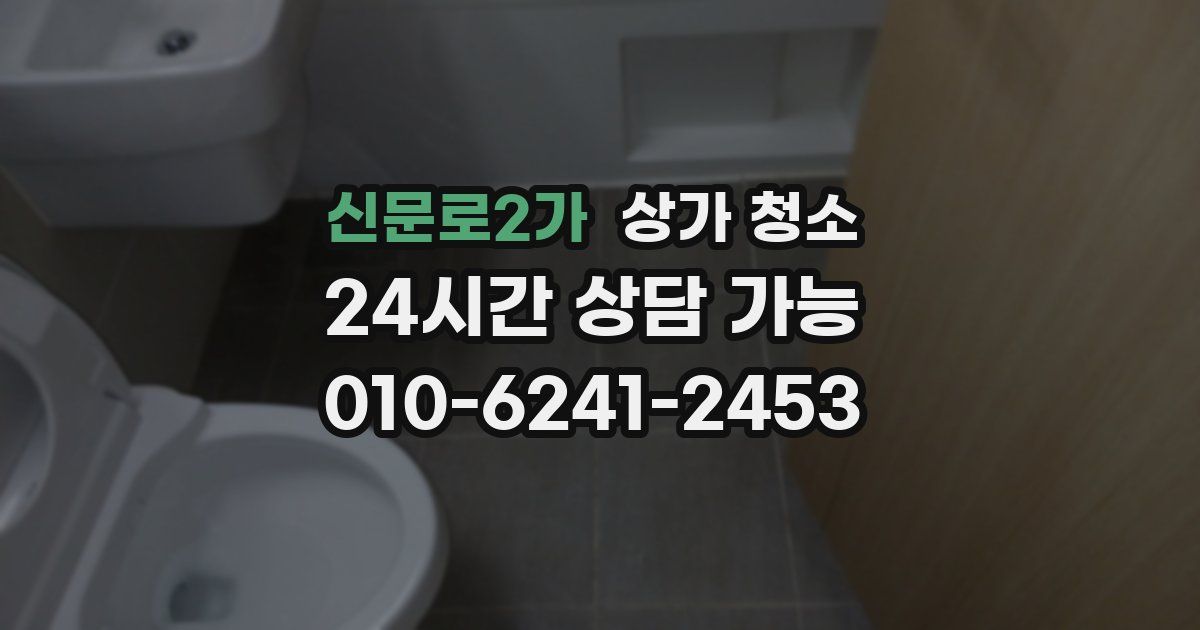 신문로2가 상가 청소