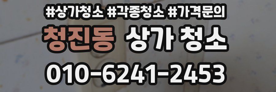 청진동 상가 청소
