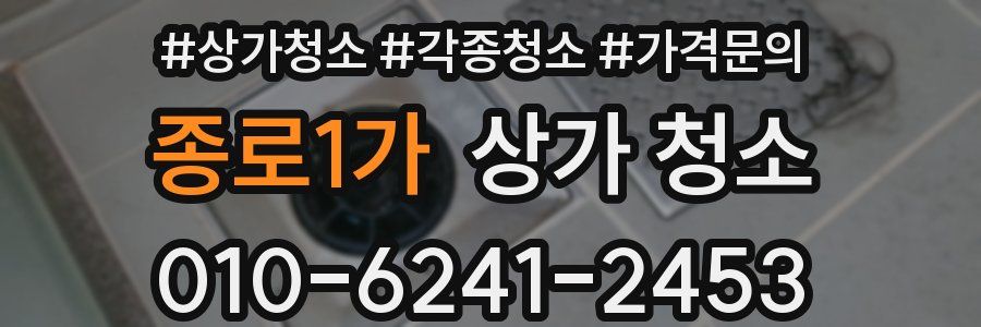 종로1가 상가 청소