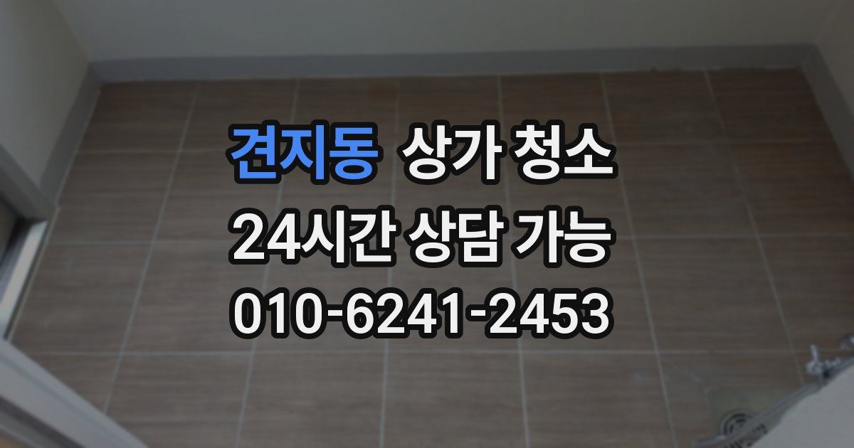 견지동 상가 청소