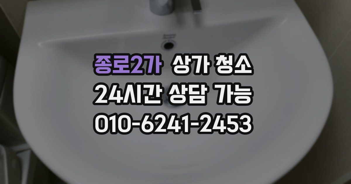 종로2가 상가 청소