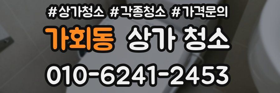 가회동 상가 청소