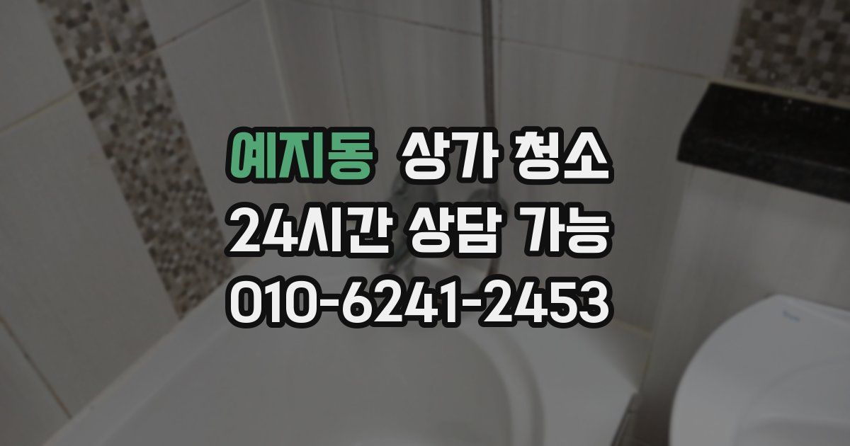예지동 상가 청소