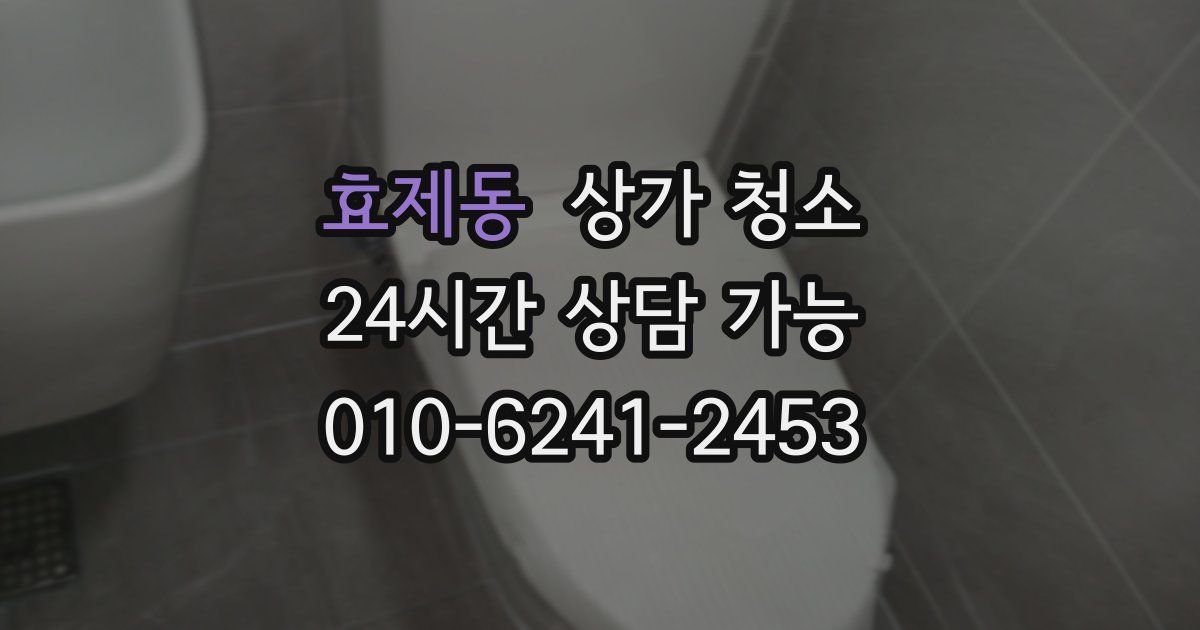 효제동 상가 청소