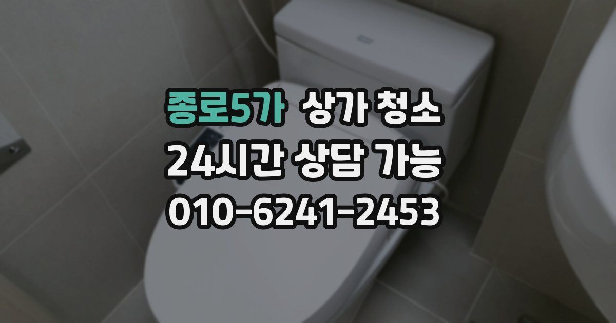 종로5가 상가 청소