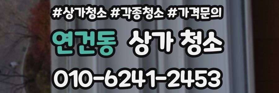 연건동 상가 청소