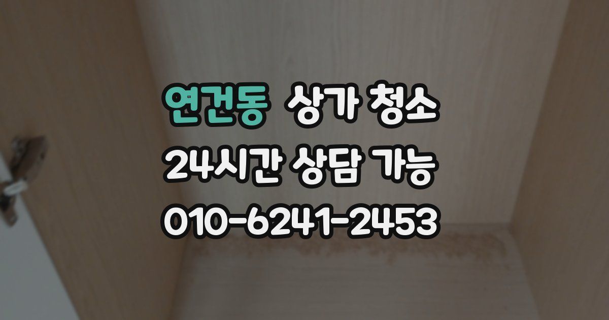연건동 상가 청소