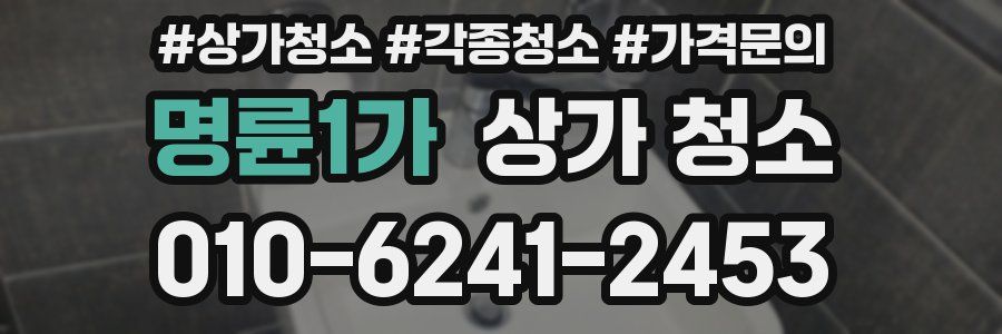 명륜1가 상가 청소