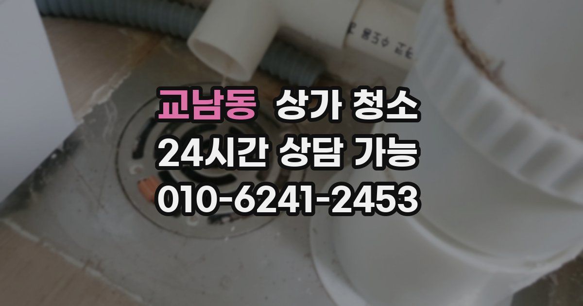 교남동 상가 청소