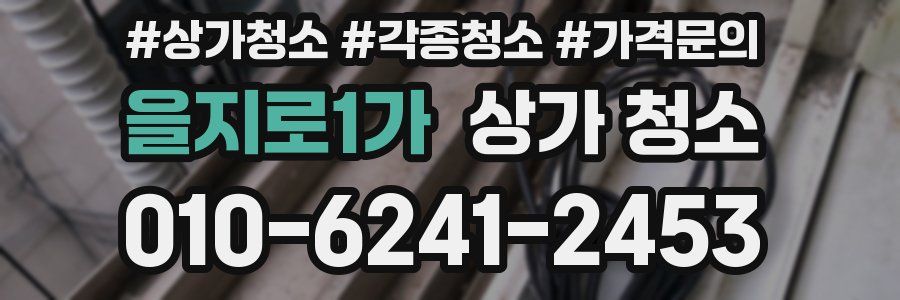 을지로1가 상가 청소