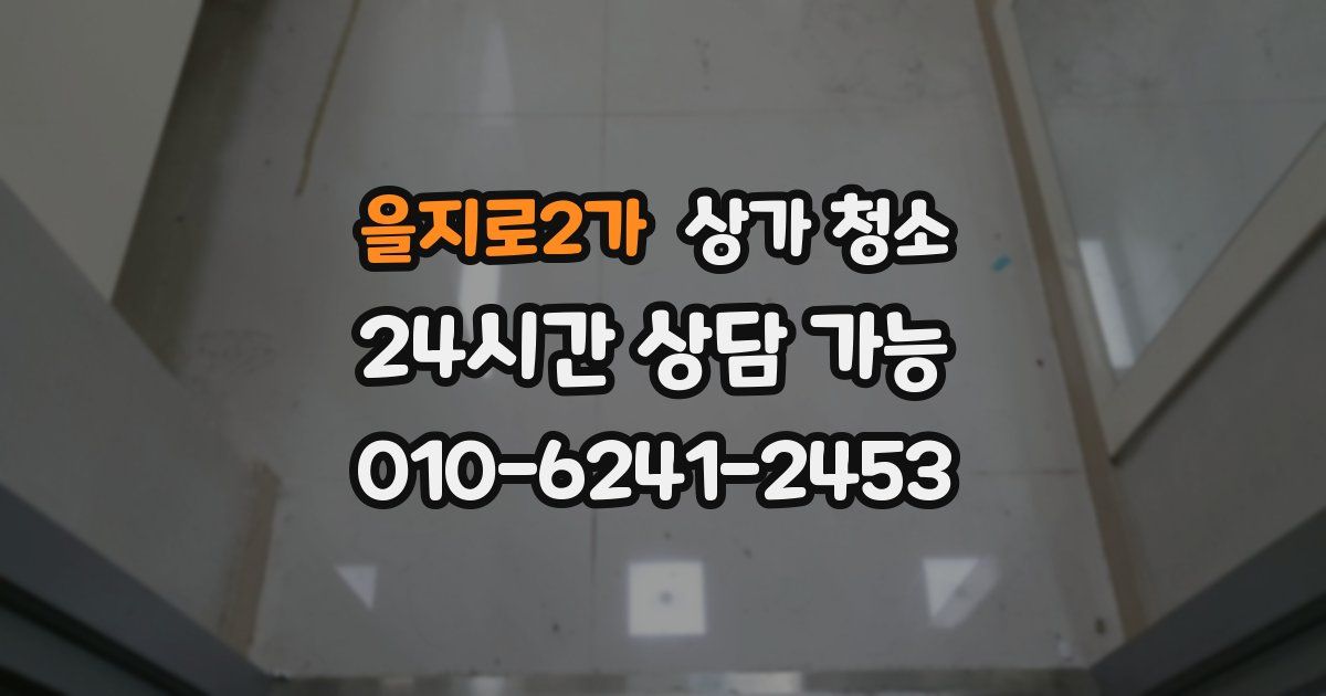 을지로2가 상가 청소