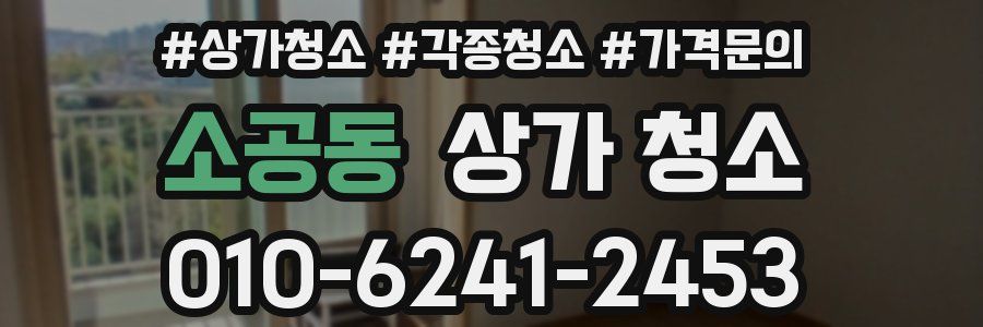 소공동 상가 청소