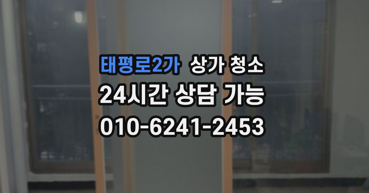 태평로2가 상가 청소