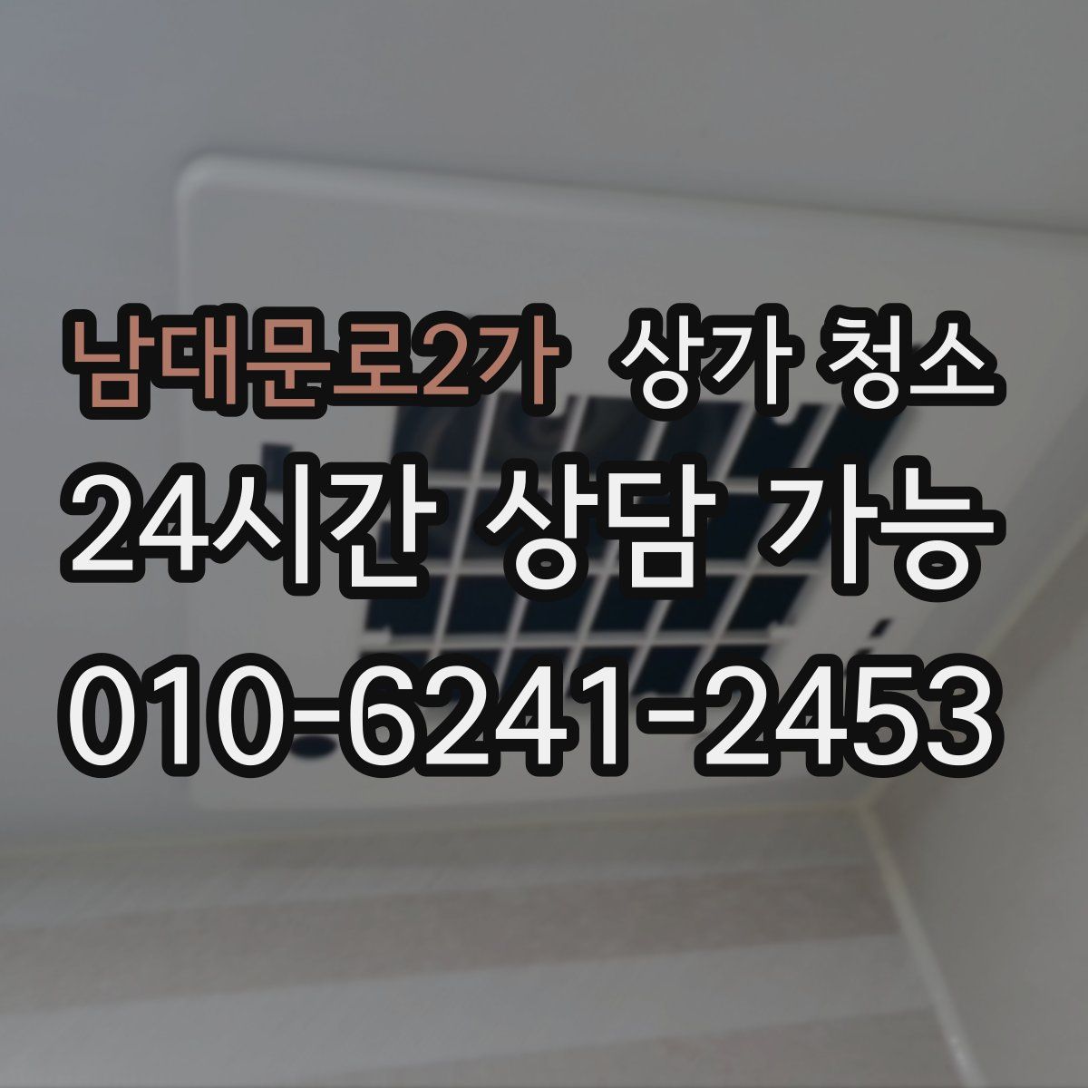 남대문로2가 상가 청소