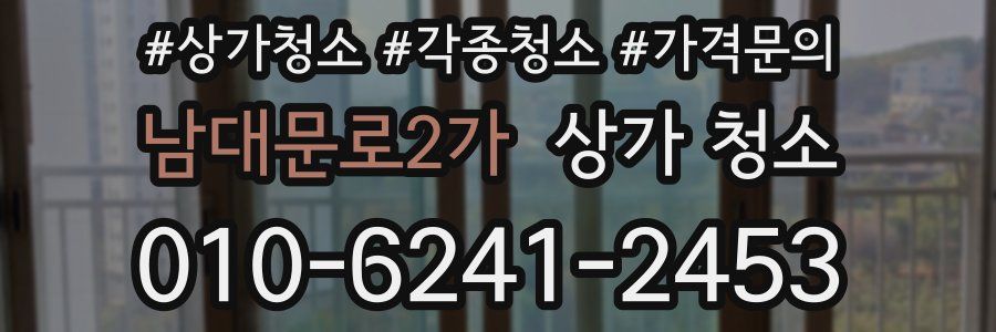 남대문로2가 상가 청소