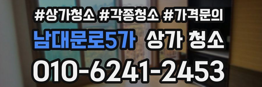 남대문로5가 상가 청소