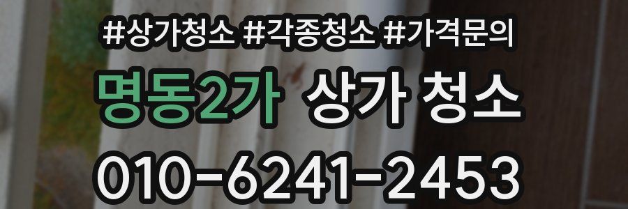 명동2가 상가 청소