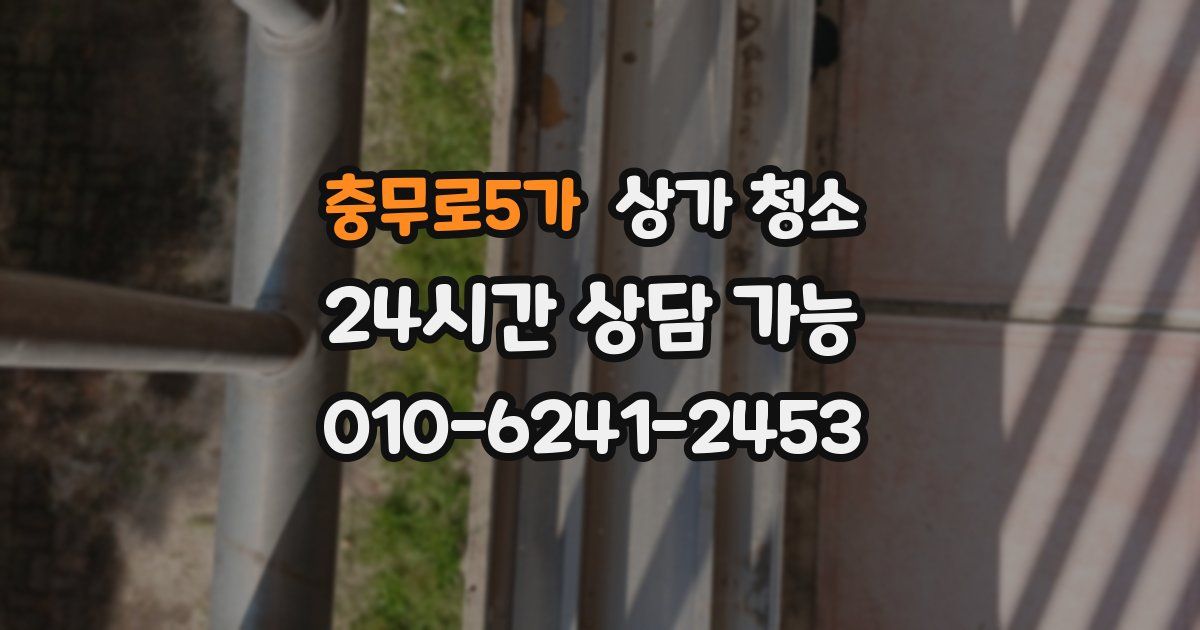 충무로5가 상가 청소