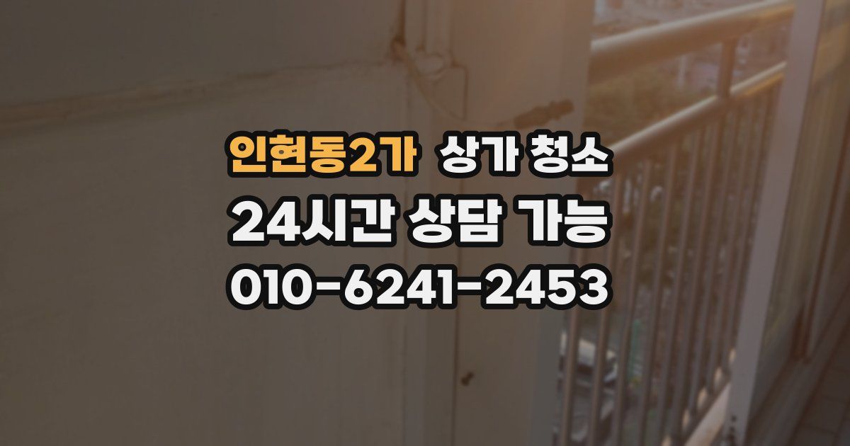 인현동2가 상가 청소