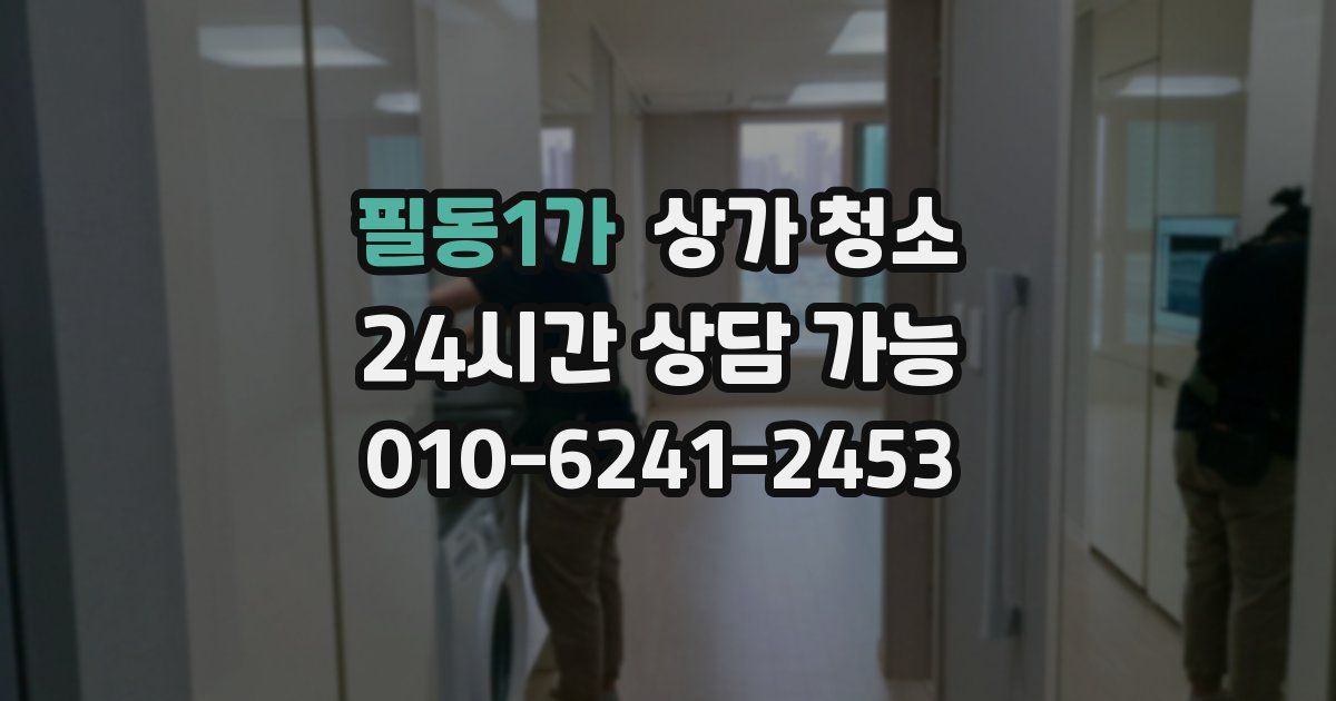 필동1가 상가 청소