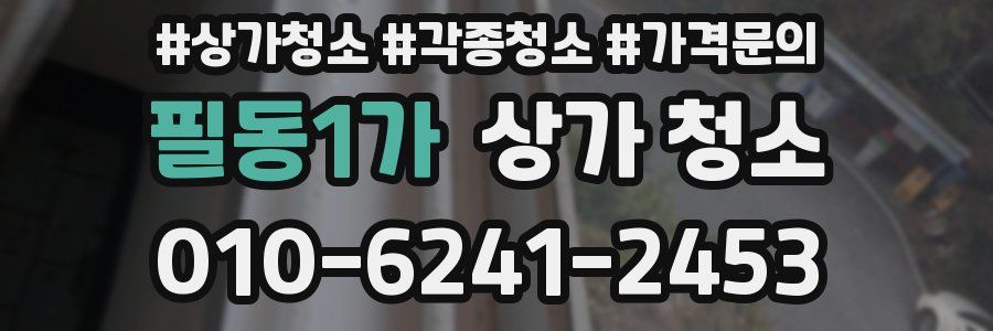 필동1가 상가 청소