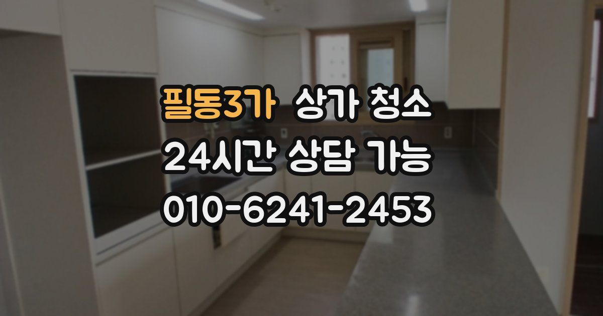 필동3가 상가 청소