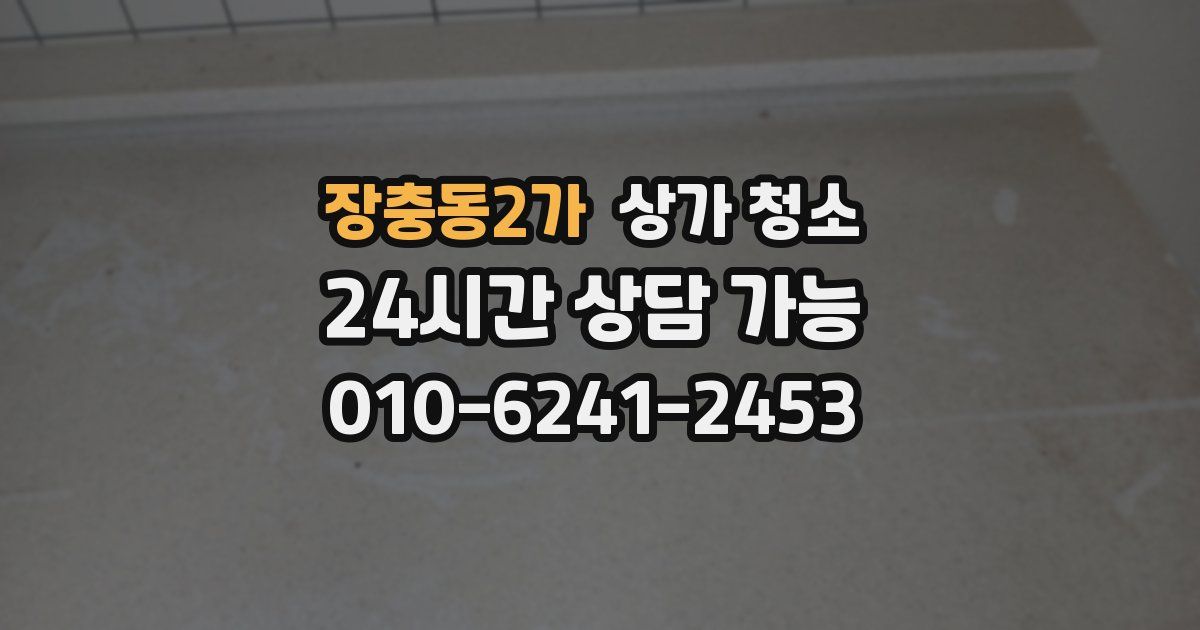 장충동2가 상가 청소