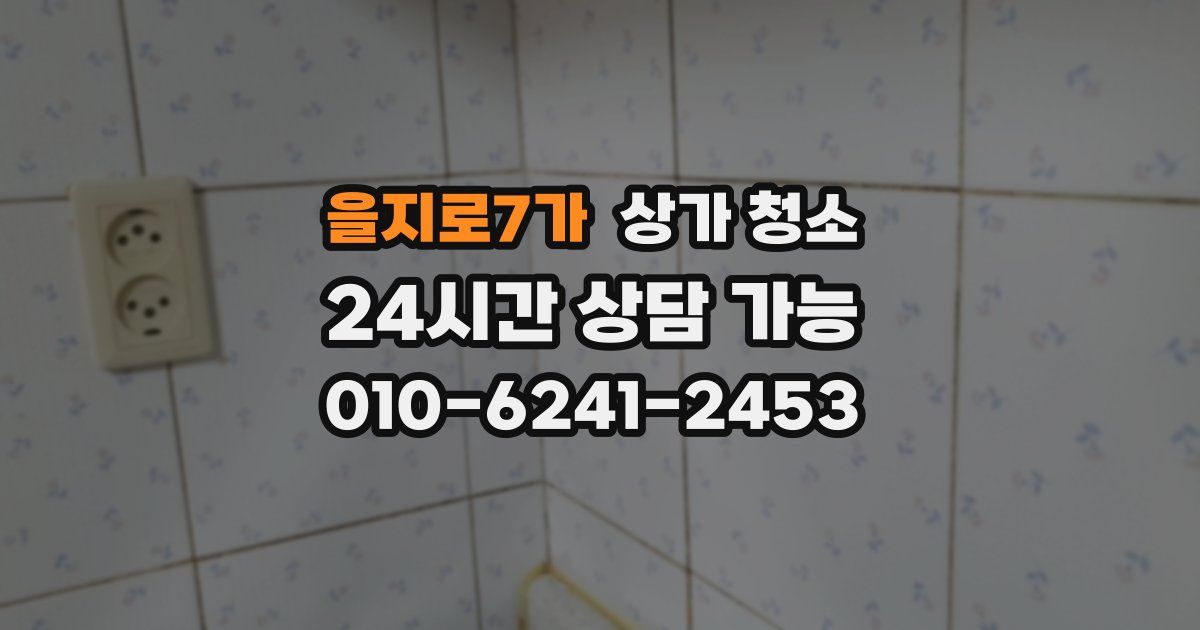 을지로7가 상가 청소