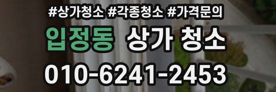 입정동 상가 청소