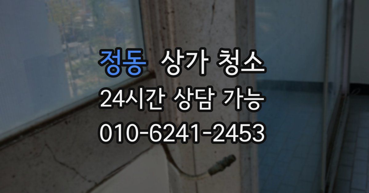 정동 상가 청소