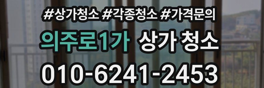 의주로1가 상가 청소