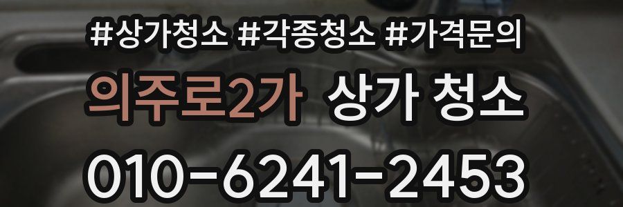 의주로2가 상가 청소