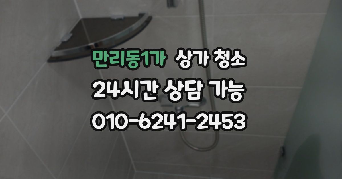 만리동1가 상가 청소