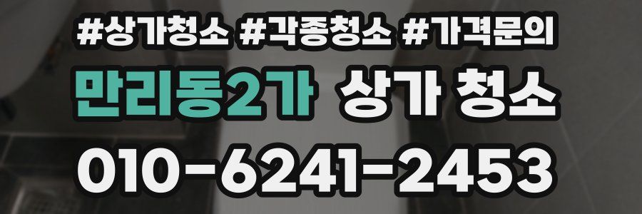 만리동2가 상가 청소