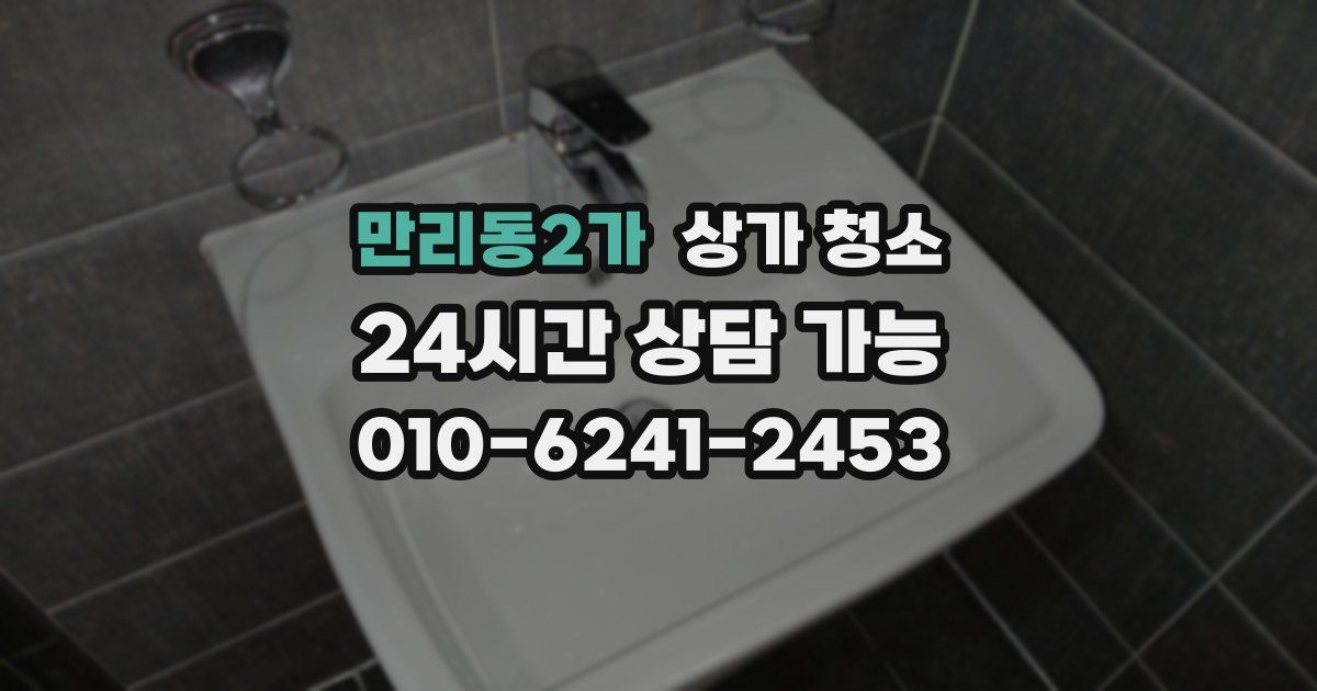 만리동2가 상가 청소