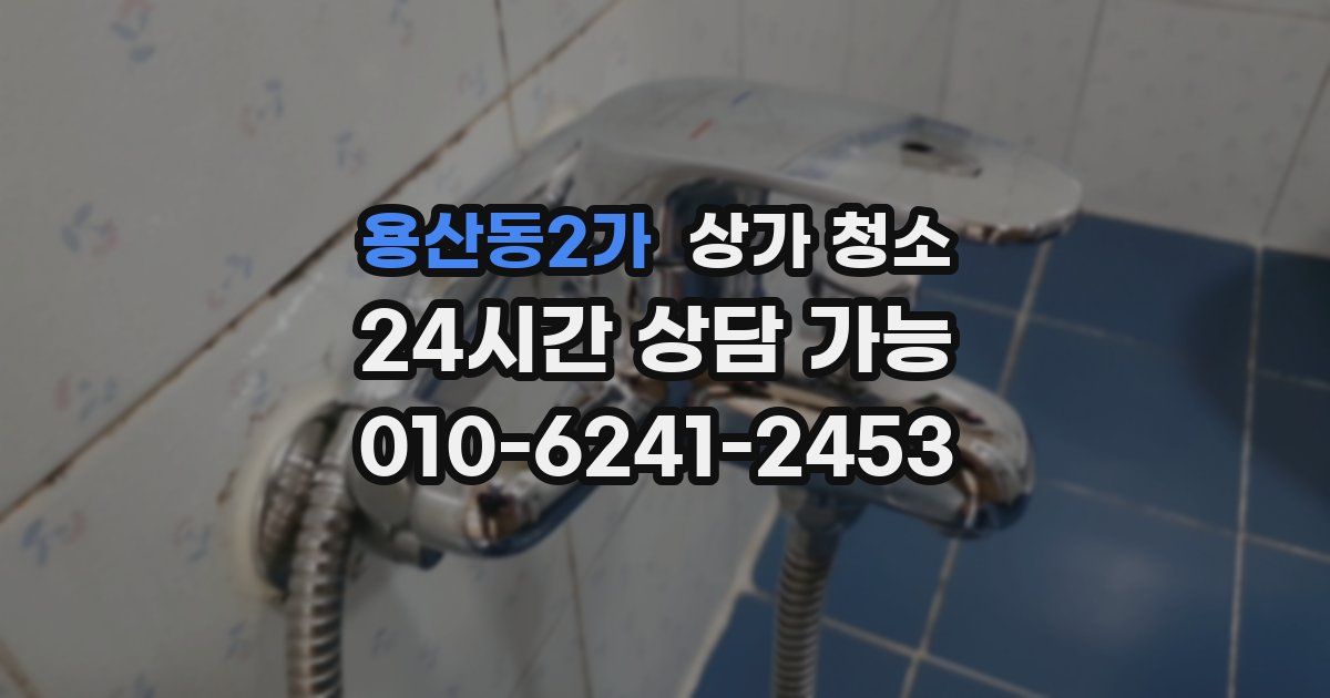용산동2가 상가 청소