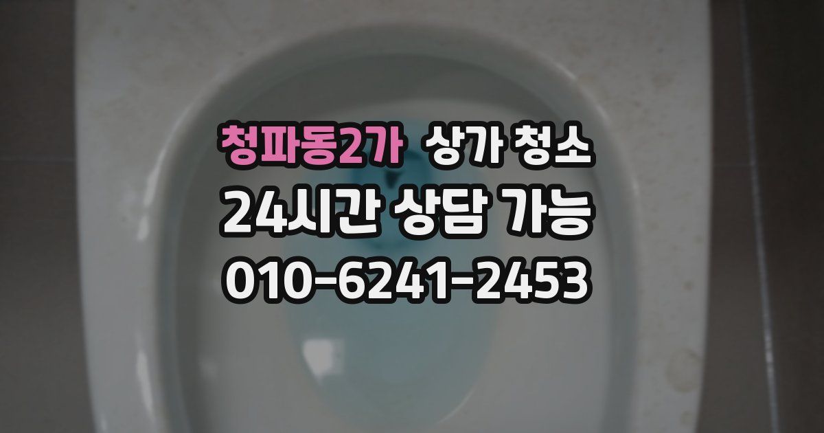 청파동2가 상가 청소