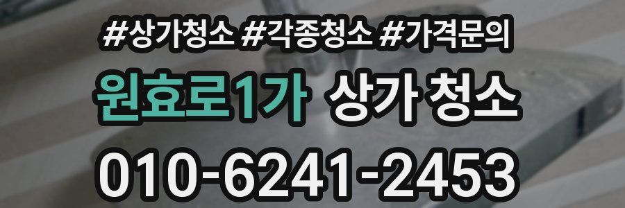 원효로1가 상가 청소