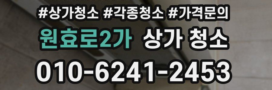 원효로2가 상가 청소
