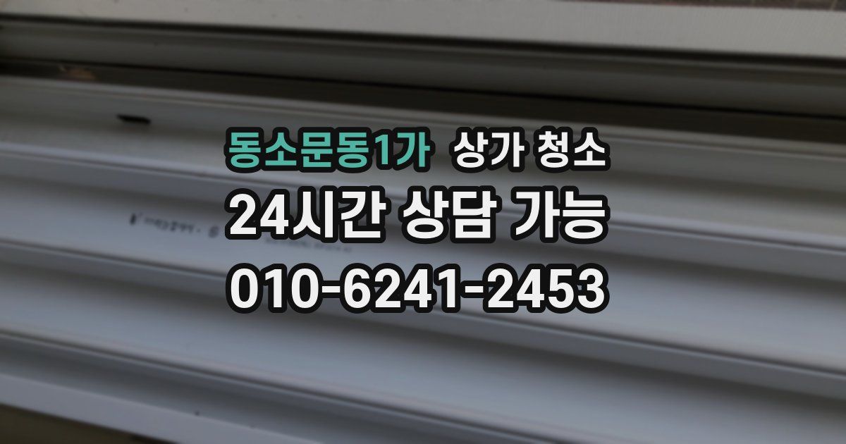 동소문동1가 상가 청소