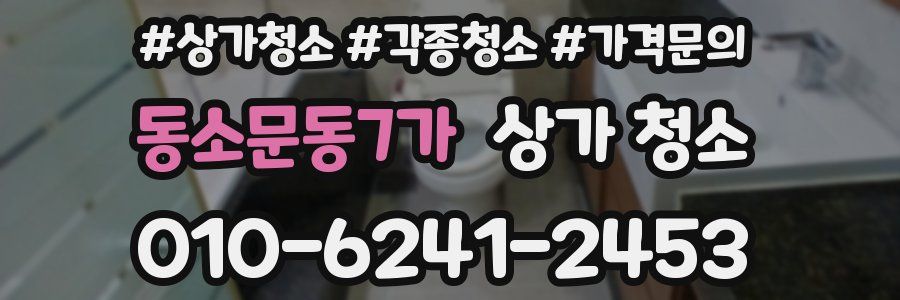동소문동7가 상가 청소