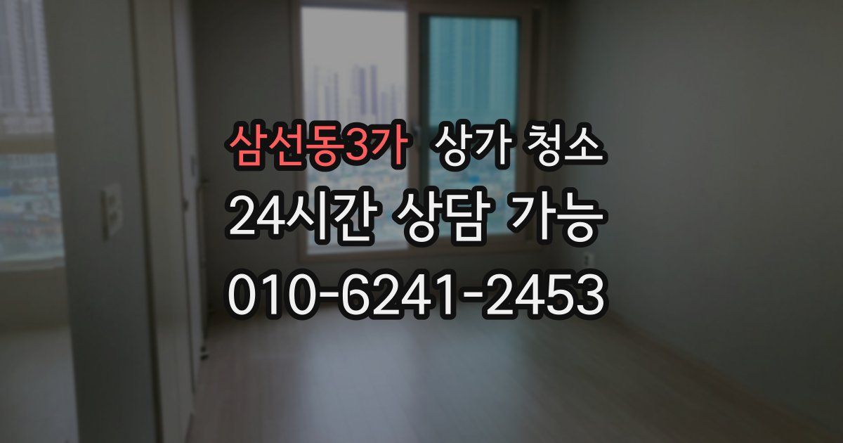 삼선동3가 상가 청소