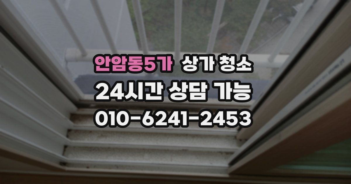 안암동5가 상가 청소
