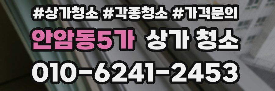 안암동5가 상가 청소